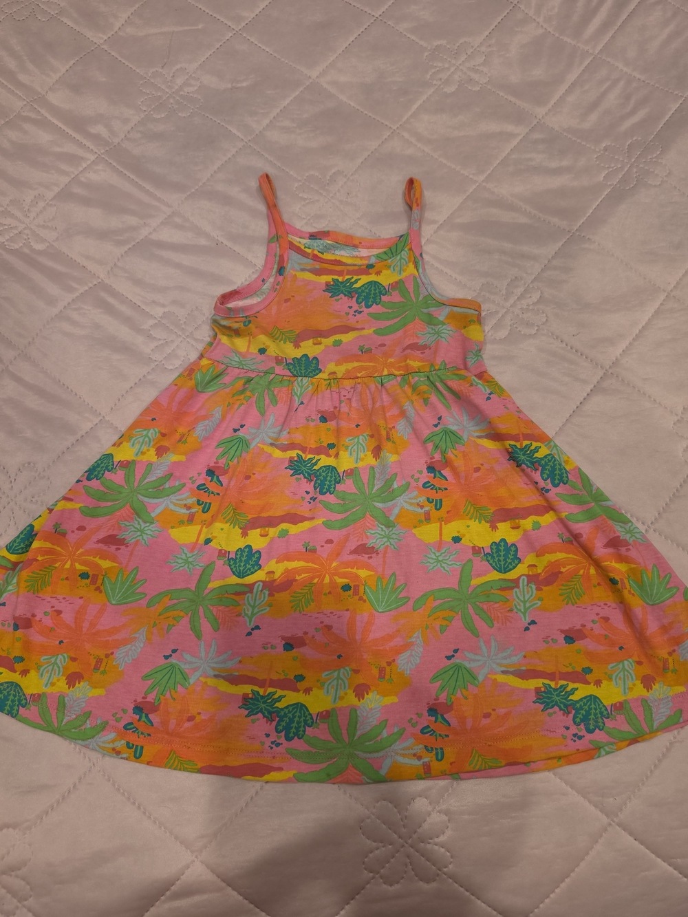 Primark Pink Tropical Palm Print Sundress